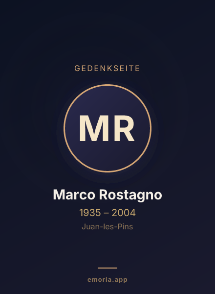 Gedenkportrait von Marco Rostagno