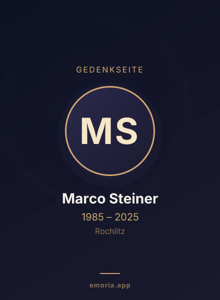 Gedenkportrait von Marco Steiner