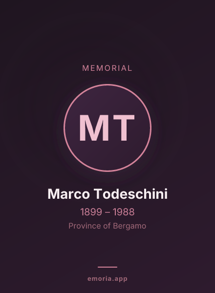 Memorial portrait of Marco Todeschini