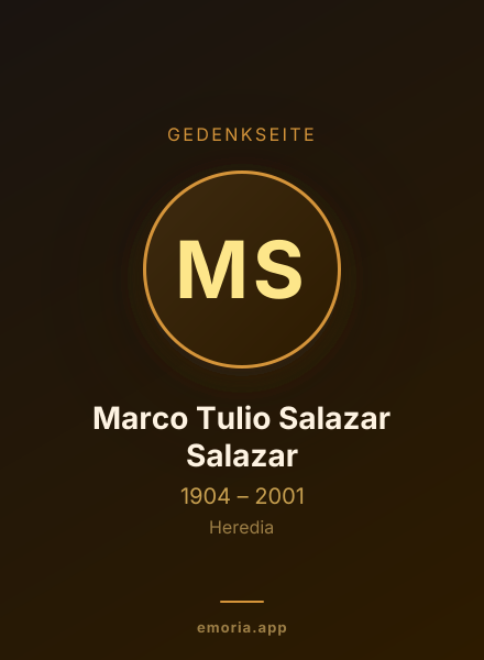 Gedenkportrait von Marco Tulio Salazar Salazar