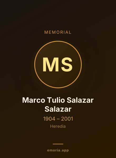 Memorial portrait of Marco Tulio Salazar Salazar