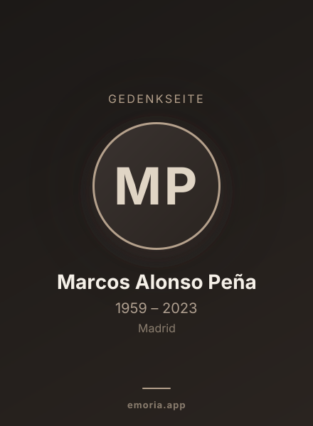 Gedenkportrait von Marcos Alonso Peña