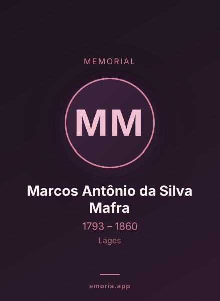 Memorial portrait of Marcos Antônio da Silva Mafra