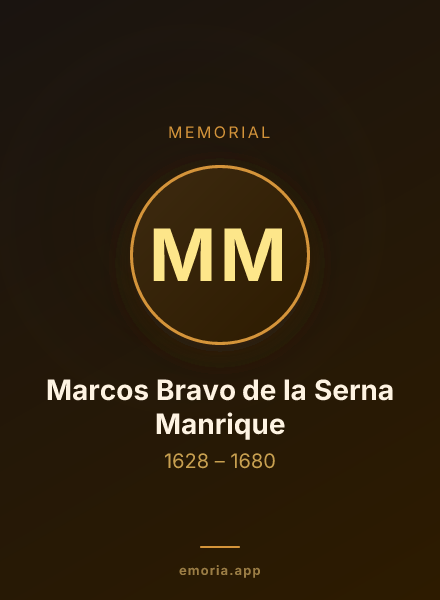 Memorial portrait of Marcos Bravo de la Serna Manrique