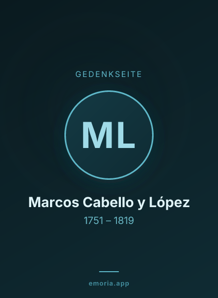 Gedenkportrait von Marcos Cabello y López