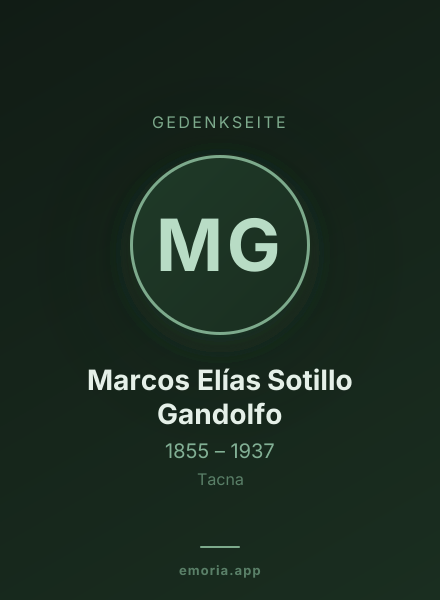 Gedenkportrait von Marcos Elías Sotillo Gandolfo