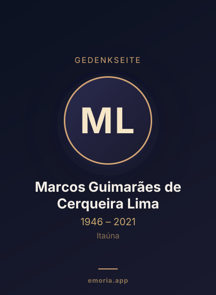 Gedenkportrait von Marcos Guimarães de Cerqueira Lima