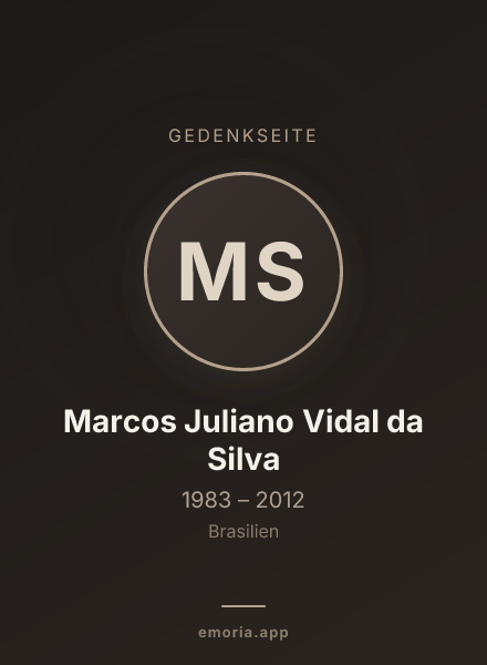 Gedenkportrait von Marcos Juliano Vidal da Silva