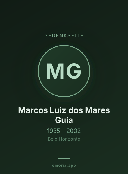 Gedenkportrait von Marcos Luiz dos Mares Guia