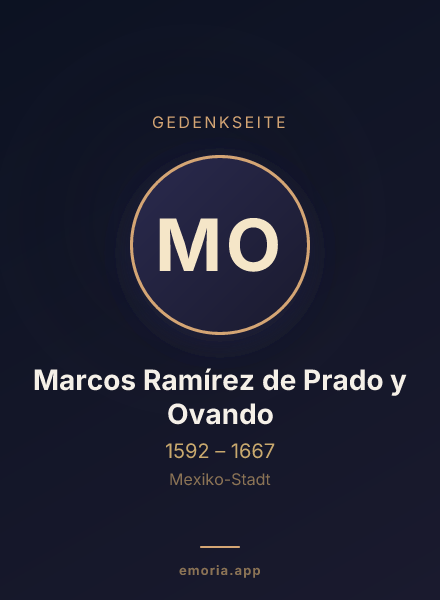 Gedenkportrait von Marcos Ramírez de Prado y Ovando