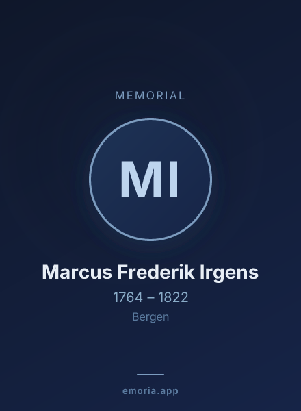Memorial portrait of Marcus Frederik Irgens