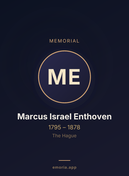 Memorial portrait of Marcus Israel Enthoven