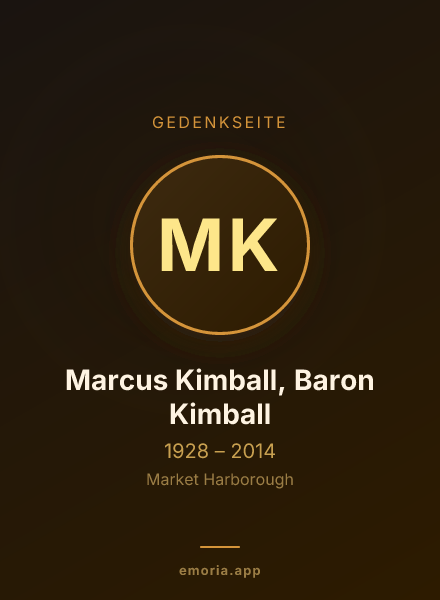Gedenkportrait von Marcus Kimball, Baron Kimball