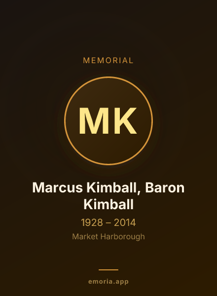 Memorial portrait of Marcus Kimball, Baron Kimball