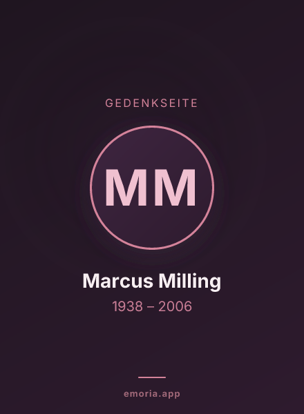 Gedenkportrait von Marcus Milling