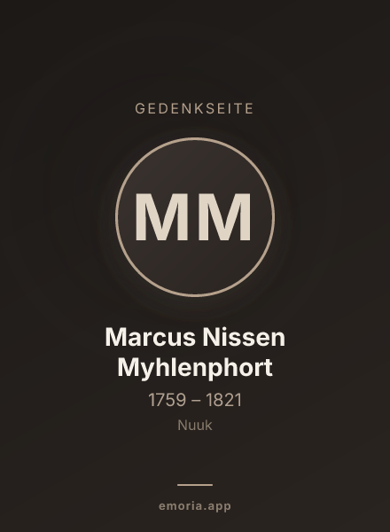 Gedenkportrait von Marcus Nissen Myhlenphort