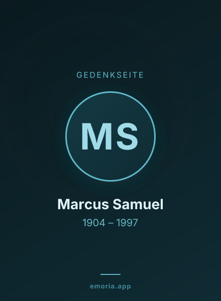 Gedenkportrait von Marcus Samuel