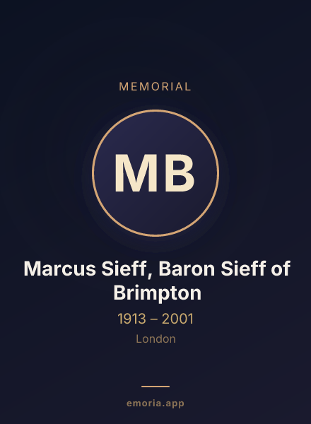 Memorial portrait of Marcus Sieff, Baron Sieff of Brimpton