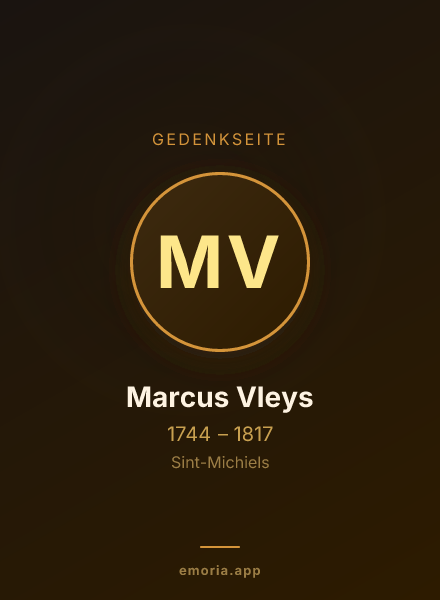Gedenkportrait von Marcus Vleys