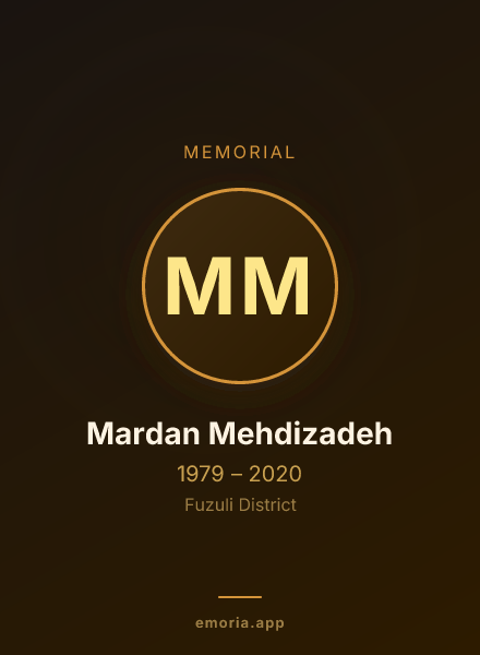 Memorial portrait of Mardan Mehdizadeh