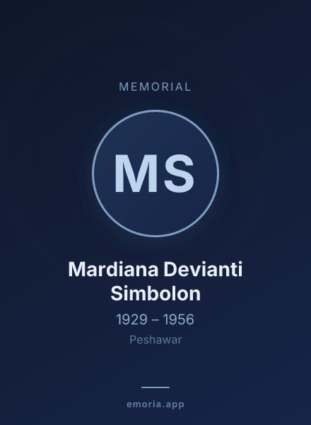 Memorial portrait of Mardiana Devianti Simbolon
