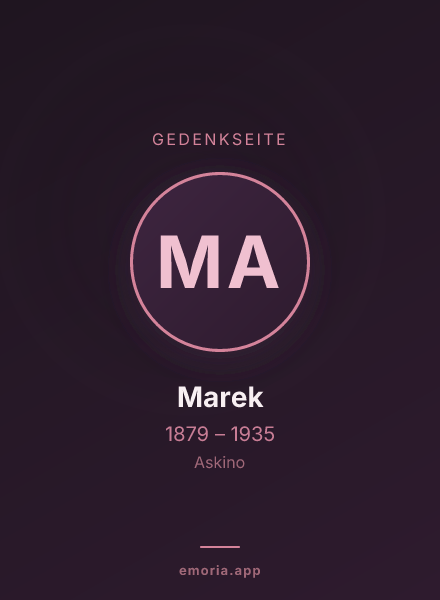 Gedenkportrait von Marek
