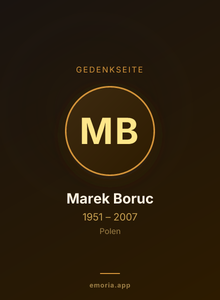 Gedenkportrait von Marek Boruc