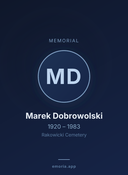 Memorial portrait of Marek Dobrowolski