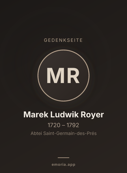 Gedenkportrait von Marek Ludwik Royer