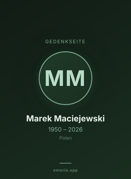 Gedenkportrait von Marek Maciejewski