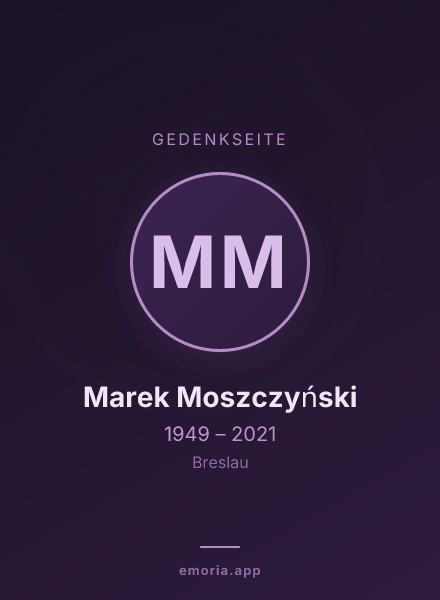 Gedenkportrait von Marek Moszczyński