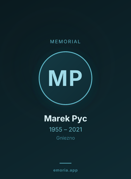 Memorial portrait of Marek Pyc