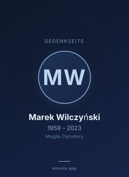 Gedenkportrait von Marek Wilczyński