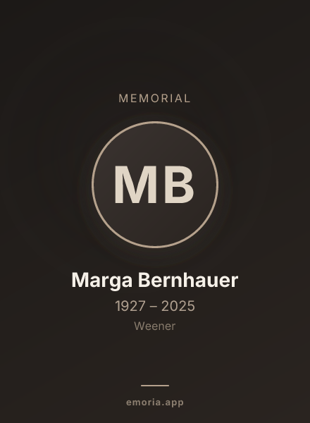 Memorial portrait of Marga Bernhauer
