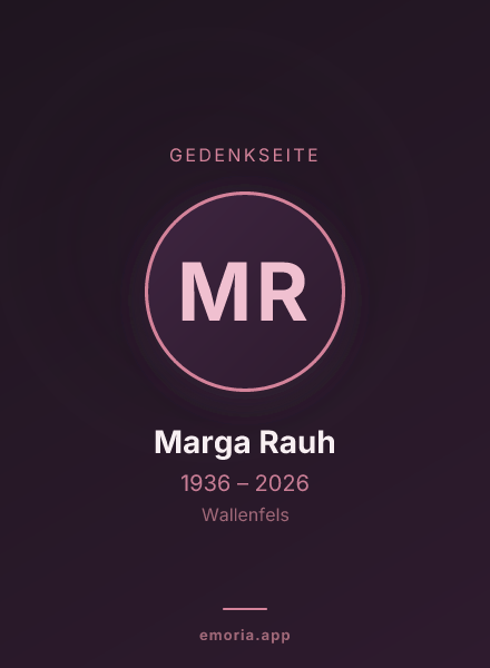 Gedenkportrait von Marga Rauh
