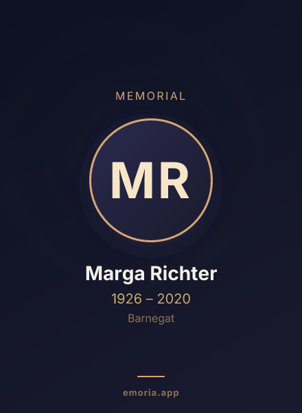 Memorial portrait of Marga Richter