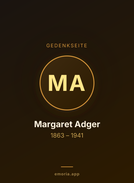 Gedenkportrait von Margaret Adger