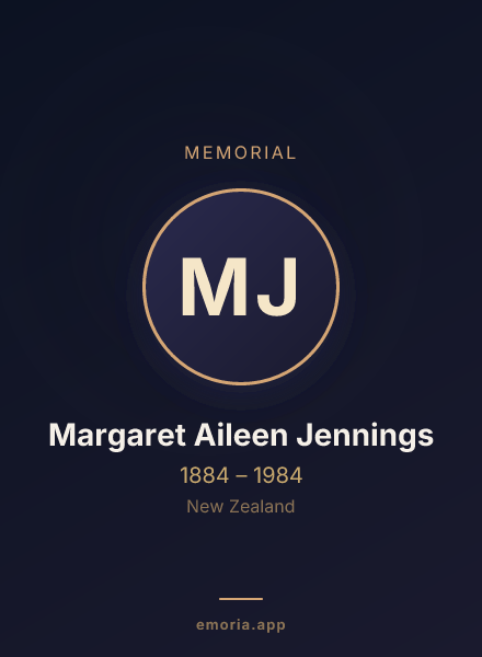 Memorial portrait of Margaret Aileen Jennings