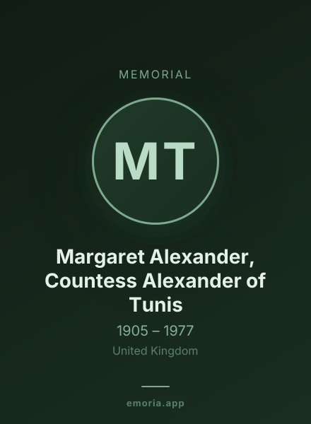 Memorial portrait of Margaret Alexander, Countess Alexander of Tunis