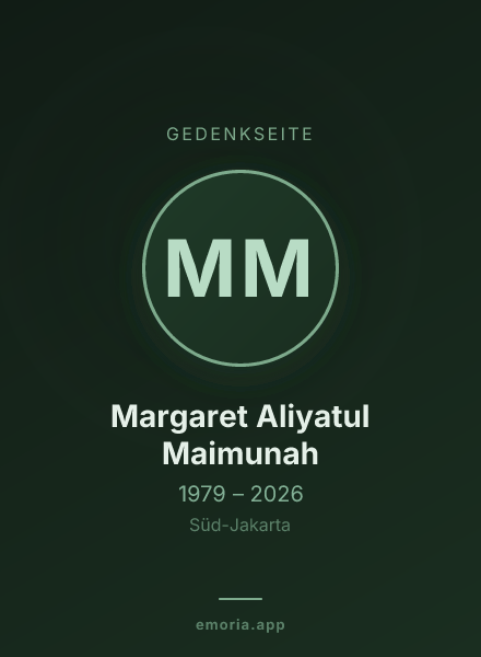 Gedenkportrait von Margaret Aliyatul Maimunah
