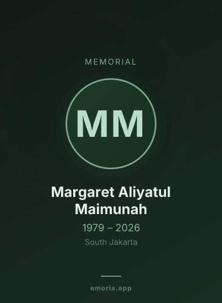 Memorial portrait of Margaret Aliyatul Maimunah