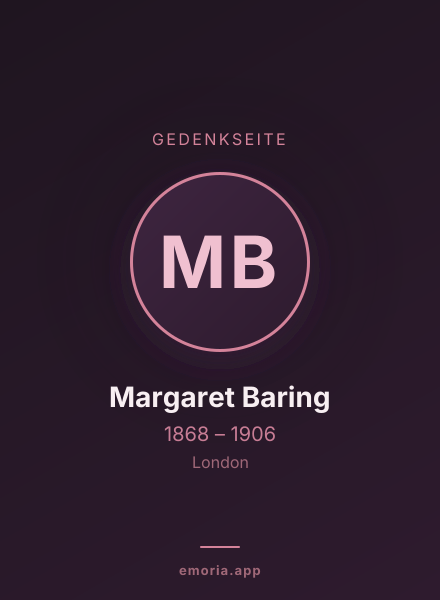 Gedenkportrait von Margaret Baring