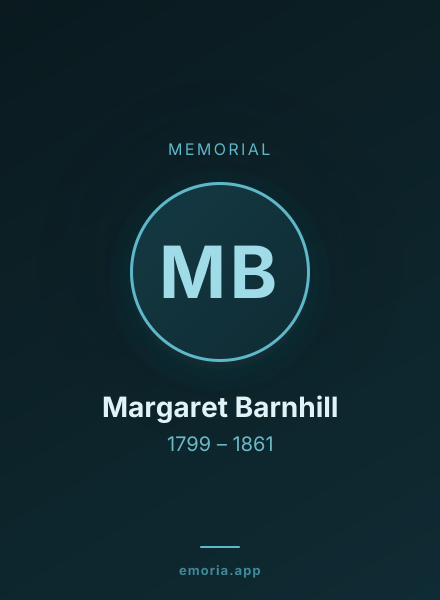 Memorial portrait of Margaret Barnhill