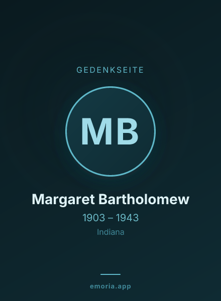 Gedenkportrait von Margaret Bartholomew