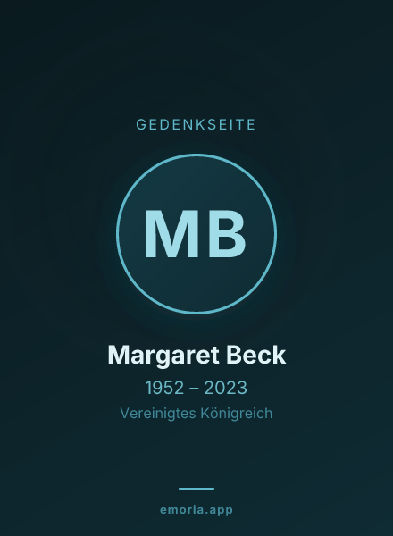 Gedenkportrait von Margaret Beck