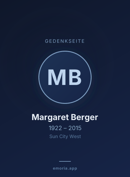 Gedenkportrait von Margaret Berger