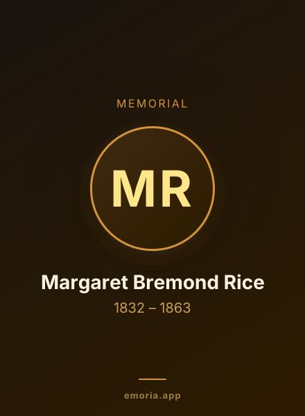 Memorial portrait of Margaret Bremond Rice