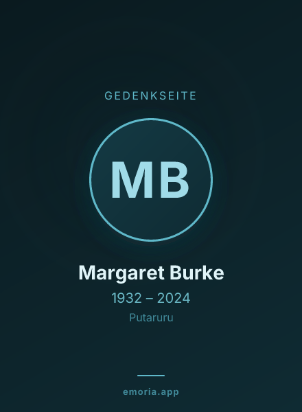 Gedenkportrait von Margaret Burke