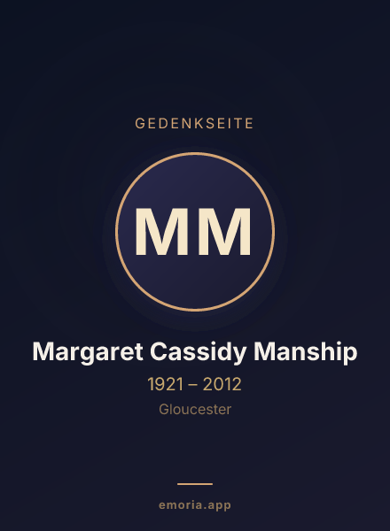 Gedenkportrait von Margaret Cassidy Manship