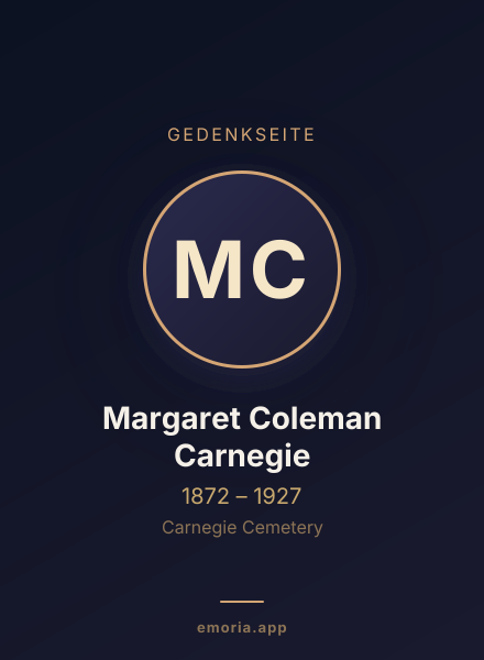 Gedenkportrait von Margaret Coleman Carnegie